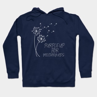 PURPLE UP FOR MILITARY KIDS DANDELION FLOWERS Hoodie